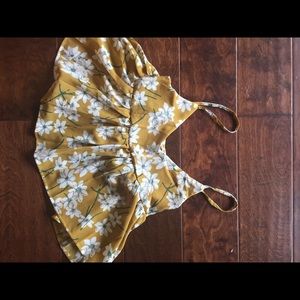 Yellow floral tank